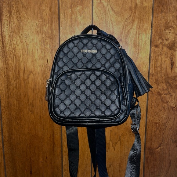Steve Madden Handbags - Steve Madden Black Textured Backpack